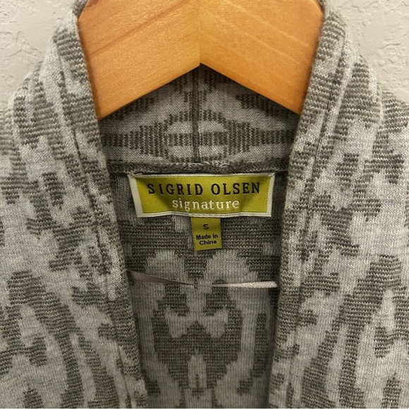 Sigrid Olsen Gray Patterned Cardigan - Picture 3 of 8